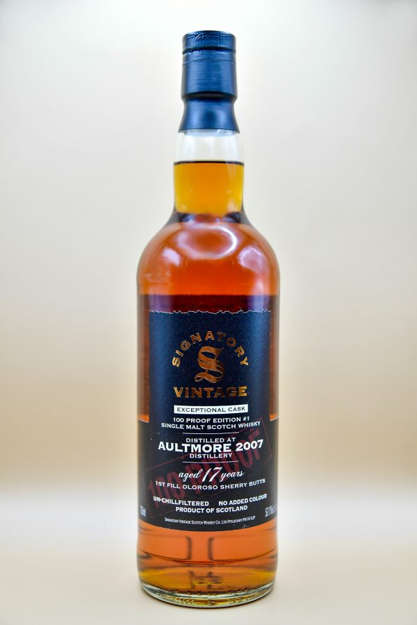 Aultmore 17 Jahre 2007 Exceptional Cask 100 Proof Edition #1 - Signatory, 57,1%