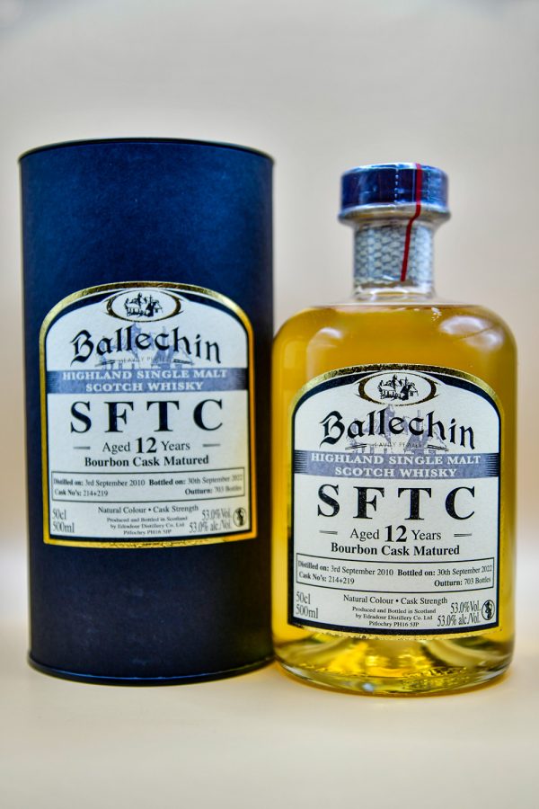 Ballechin 12 Jahre SFTC Bourbon Cask Matured, 53%