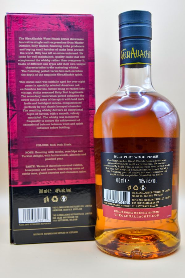 GlenAllachie 10 Jahre Ruby Port Wood Finish, 48% – Bild 2