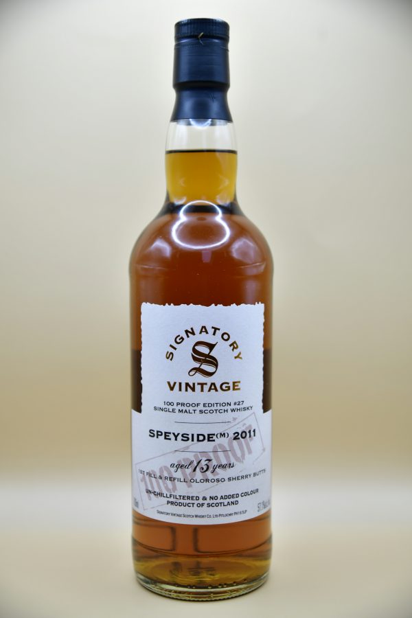 Speyside (M) 13 Jahre 2011 100 Proof Edition #27 - Signatory, 57,1%