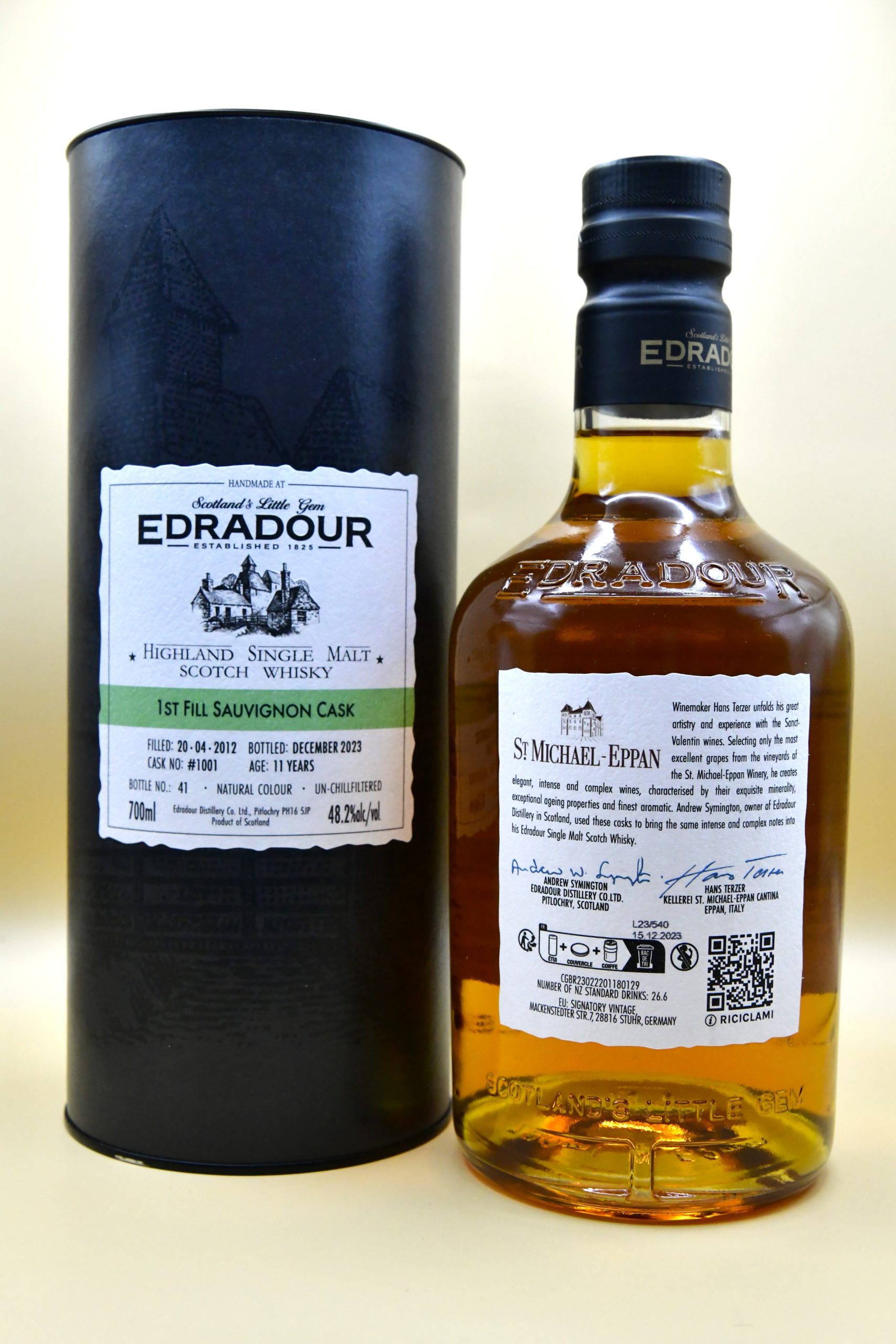 Edradour 11 Jahre 2012/2023 1st fill Sauvignon Cask #1001 - St. Michael Eppan, 48,2% – Bild 2