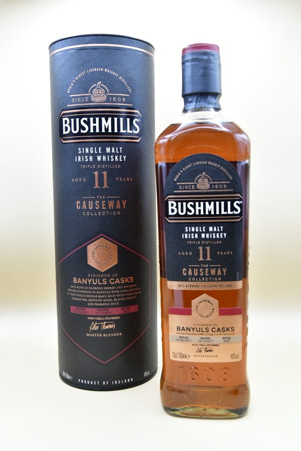 Bushmills 11 Jahre 2011/2022 Banyuls Casks - The Causeway Collection, 46%