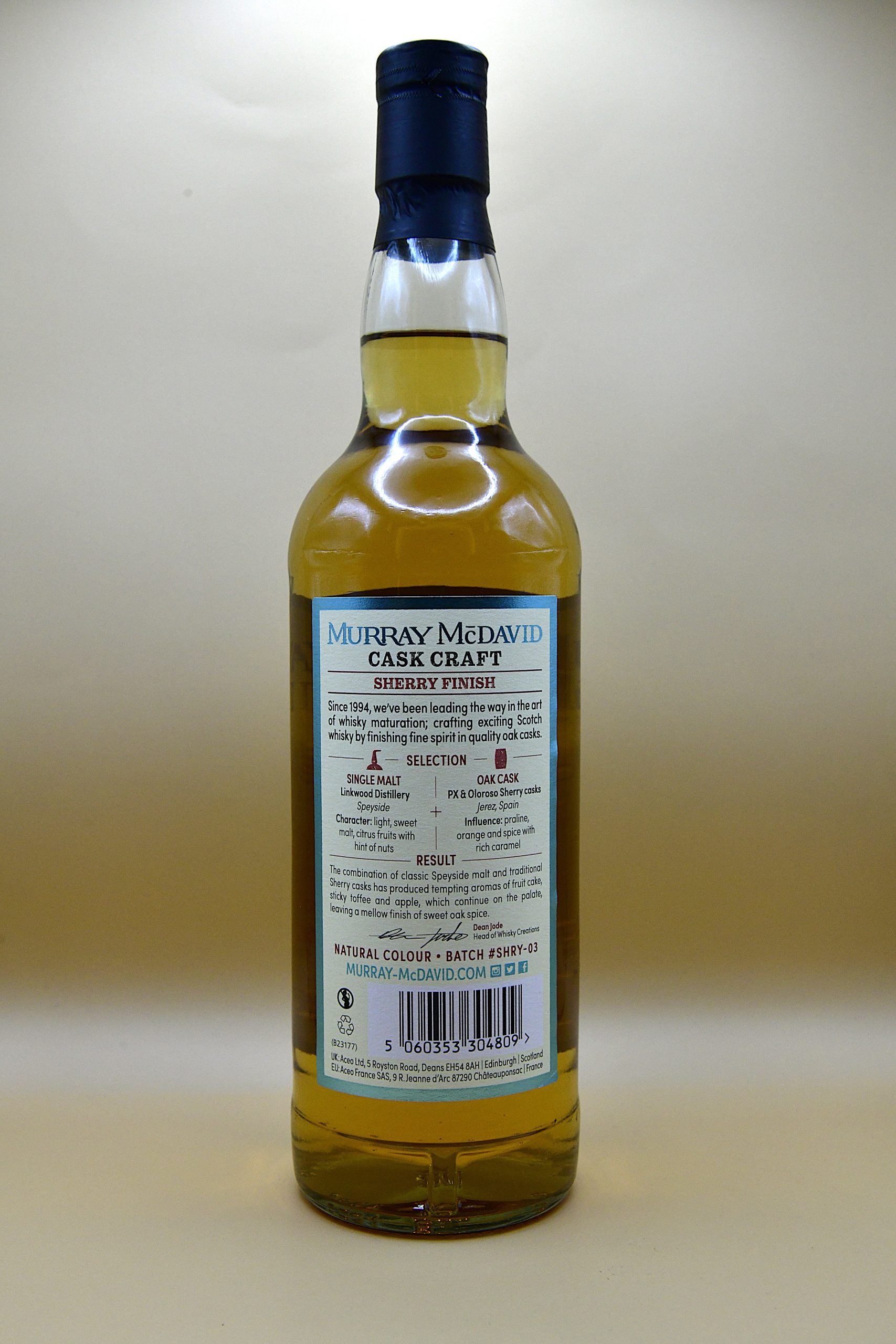 Linkwood Cask Craft Sherry Finish – Murray McDavid, 44,5% – Bild 2