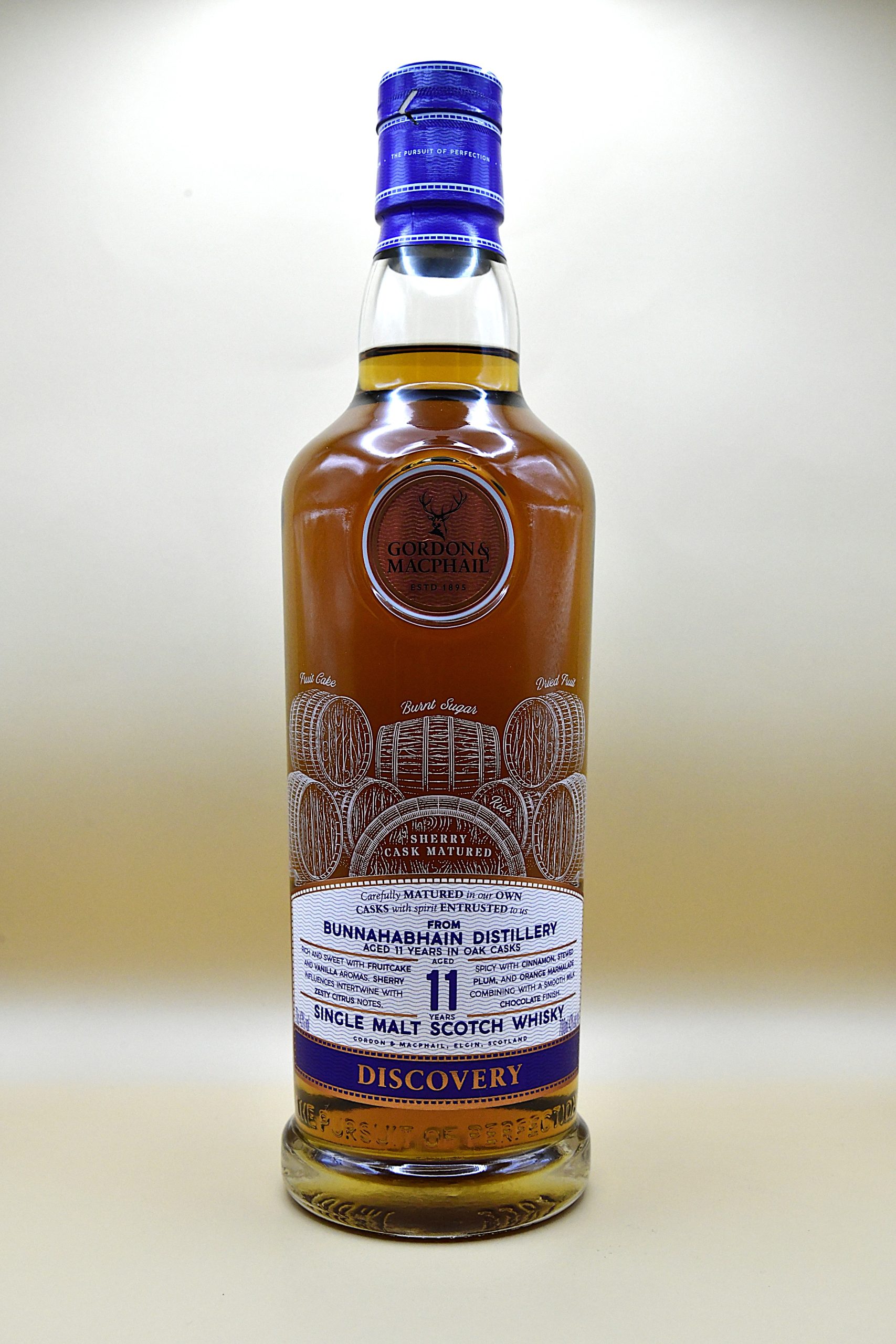 Bunnahabhain 11 Jahre Sherry Casks - Gordon & MacPhail Discovery (ohne Verpackung), 43%
