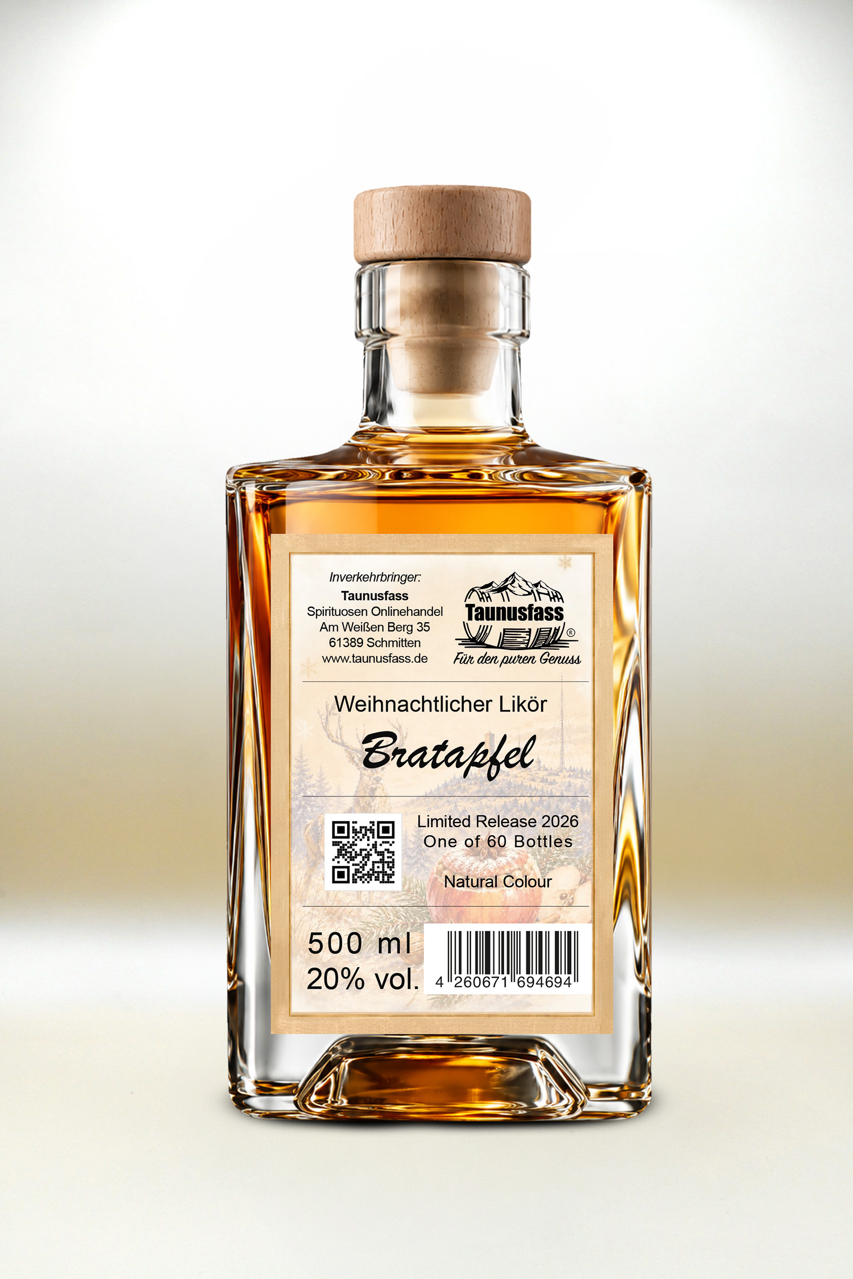 Bratapfel Likör - Taunusfass Special, 20% – Bild 2
